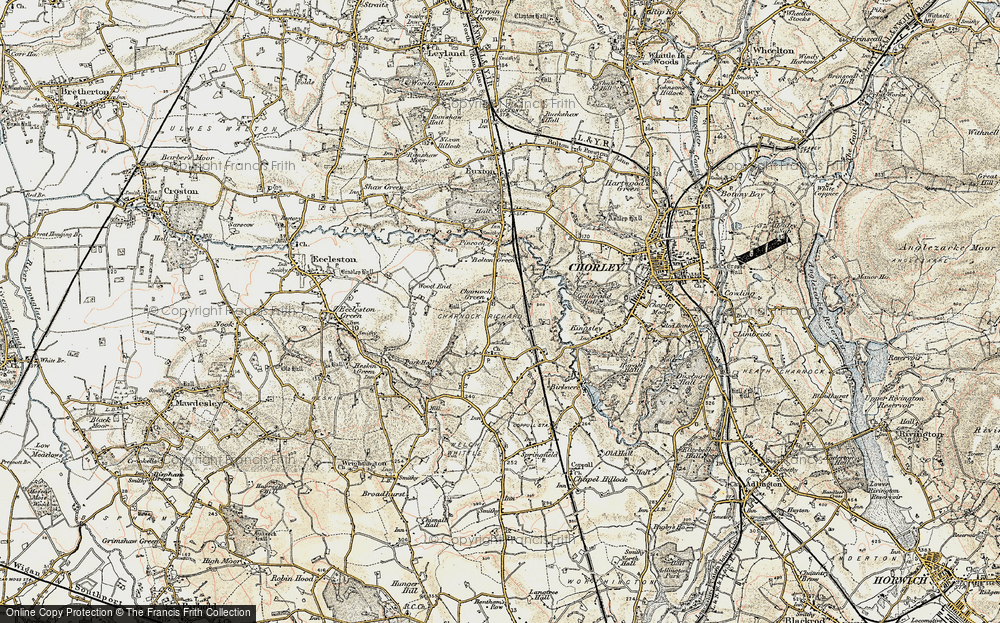 Old Map of Charnock Green, 1903 in 1903