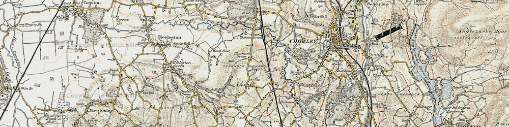 Old map of Charnock Green in 1903