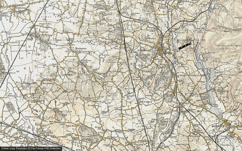 Old Map of Charnock Richard, 1903 in 1903