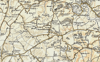 Old map of Hoo in 1898-1901