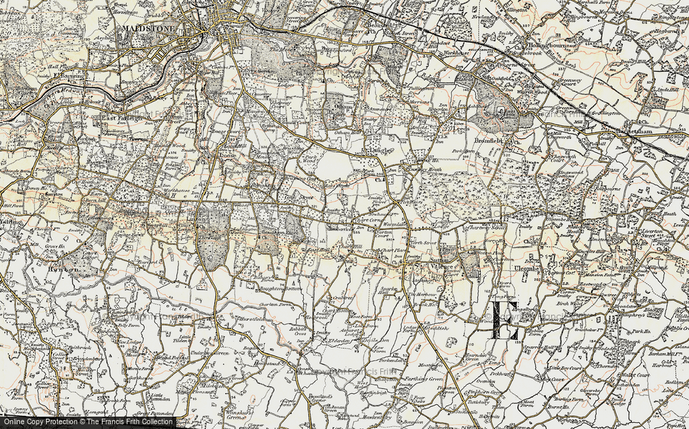 Old Map of Chart Corner, 1897-1898 in 1897-1898