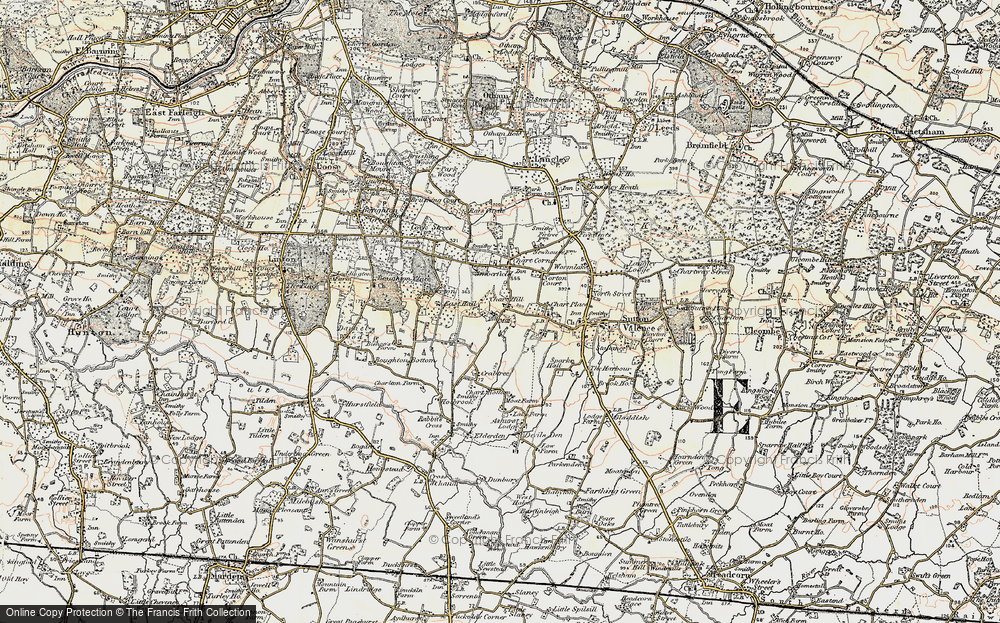 Old Map of Chart Hill, 1897-1898 in 1897-1898