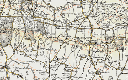 Old map of Chart Hill in 1897-1898