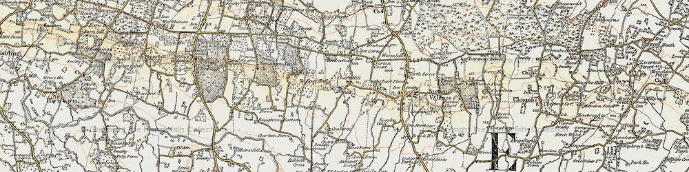 Old map of Chart Hill in 1897-1898