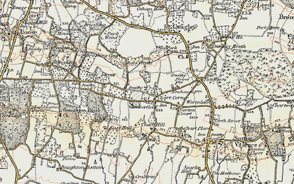 Old map of Chart Sutton in 1897-1898