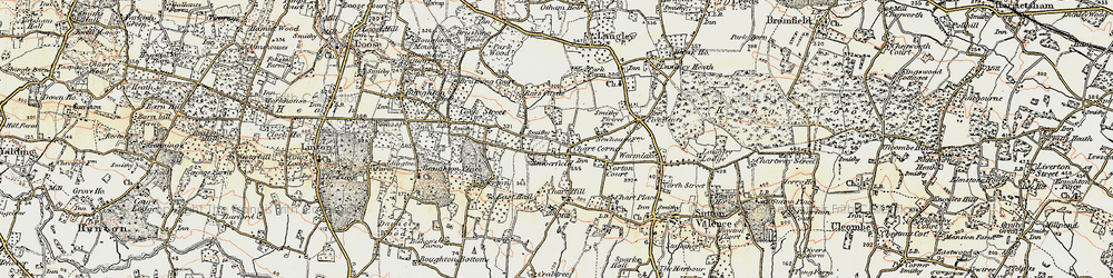 Old map of Chart Sutton in 1897-1898