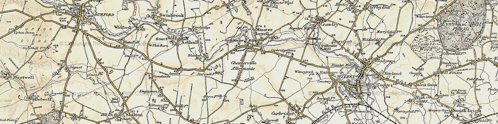 Old map of Charterville Allotments in 1898-1899