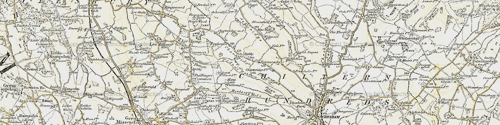 Old map of Chartridge in 1897-1898