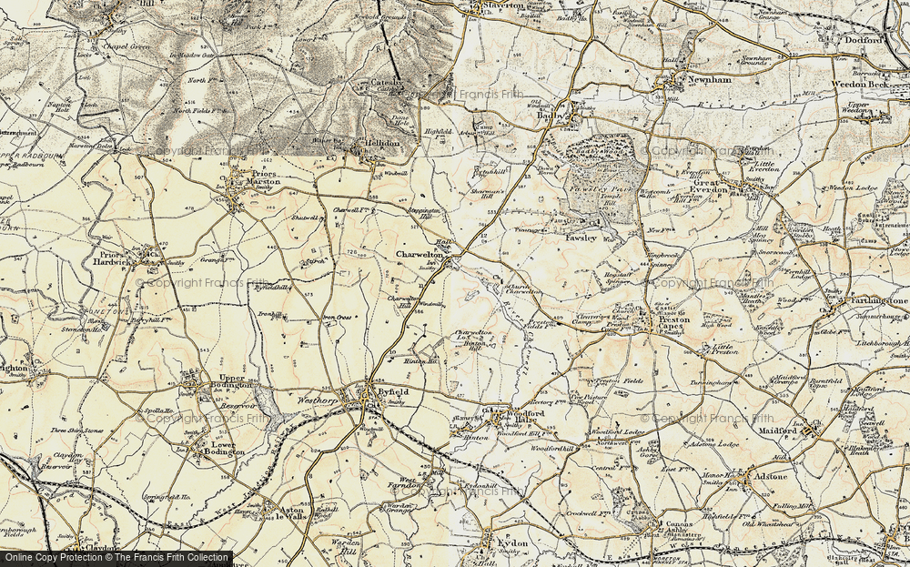 Old Map of Charwelton, 1898-1901 in 1898-1901