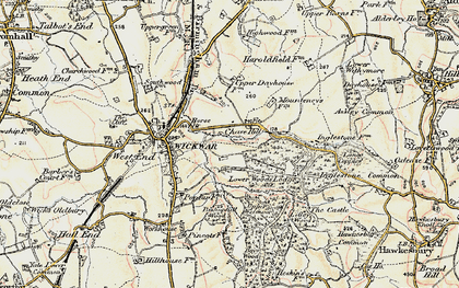 Old map of Chase Hill in 1898-1899