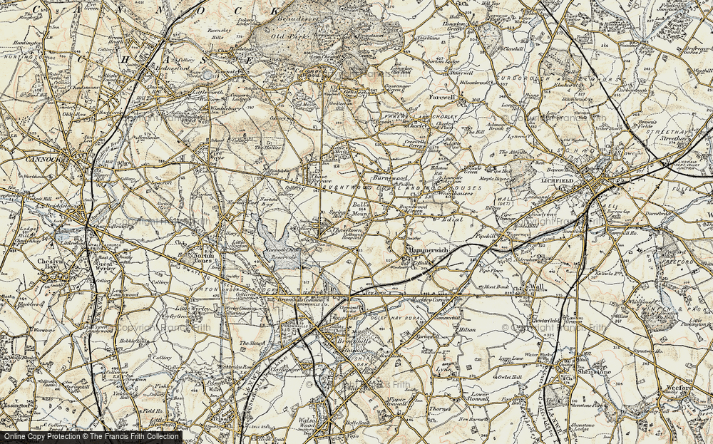 Old Map of Chasetown, 1902 in 1902