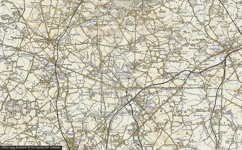 Old Map of Chasewater, 1902 in 1902