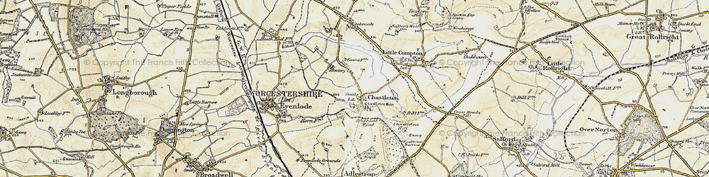 Old map of Chastleton in 1899