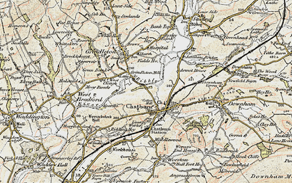 Old map of Chatburn in 1903-1904
