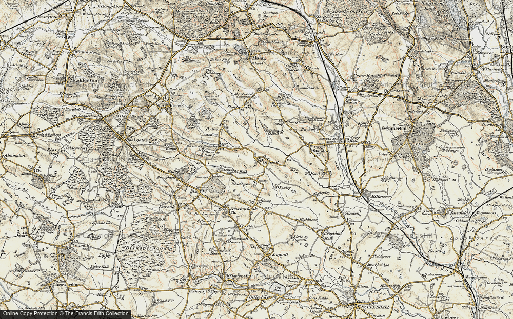 Old Map of Chatcull, 1902 in 1902
