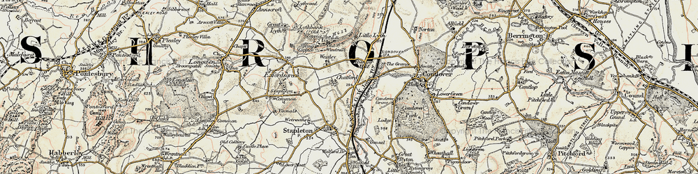 Old map of Chatford in 1902-1903