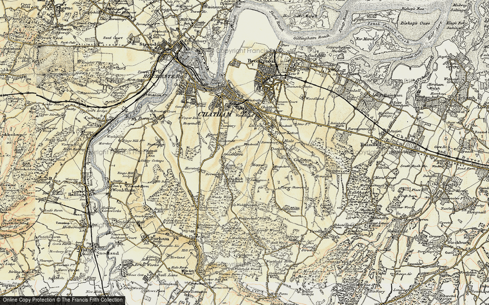 Old Map of Chatham, 1897-1898 in 1897-1898