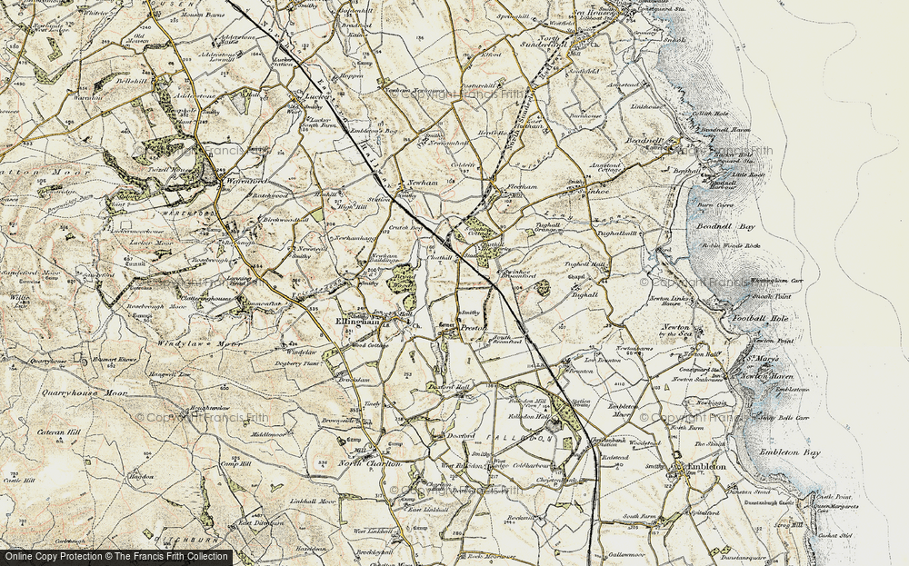 Old Map of Historic Map covering Preston in 1901-1903