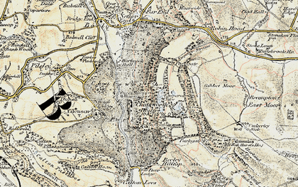 Old map of Bunkers Hill Wood in 1902-1903