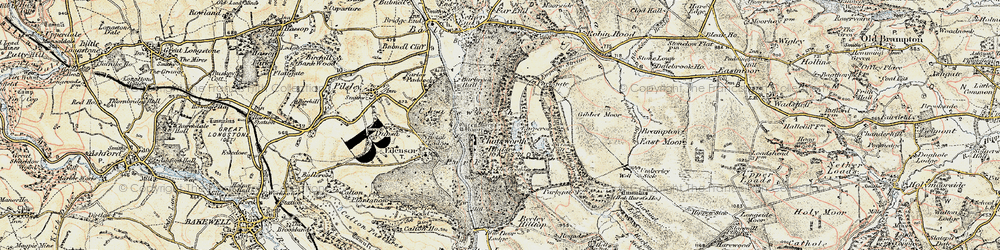 Old map of Chatsworth House in 1902-1903