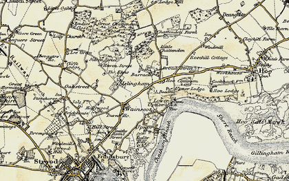 Old map of Chattenden in 1897-1898