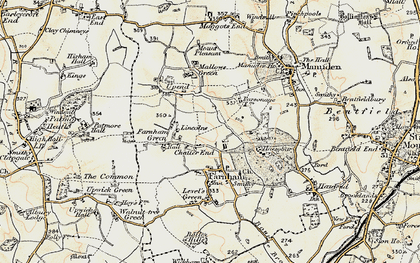 Old map of Chatter End in 1898-1899