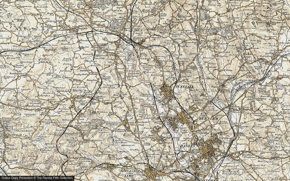 Old Map of Chatterley, 1902 in 1902