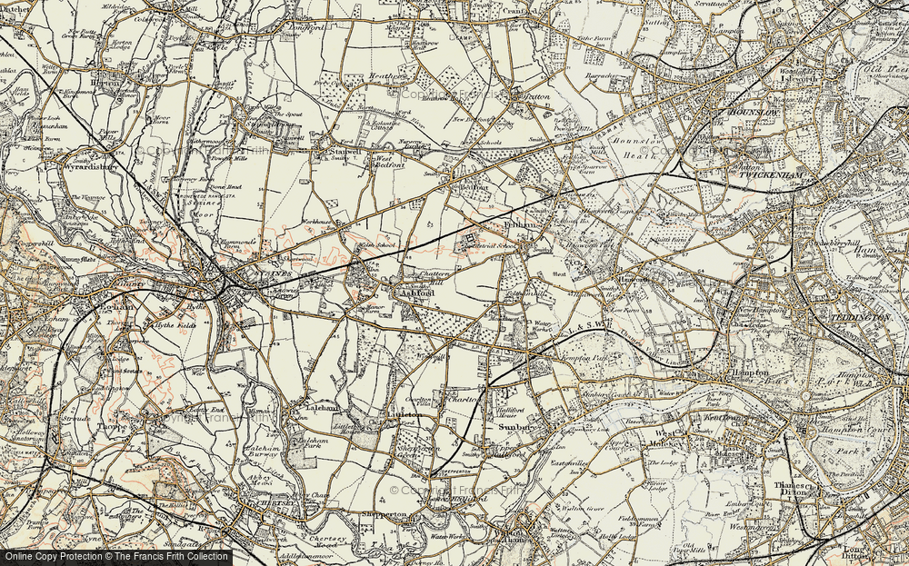 Old Map of Chattern Hill, 1897-1909 in 1897-1909