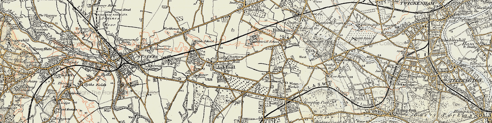 Old map of Chattern Hill in 1897-1909