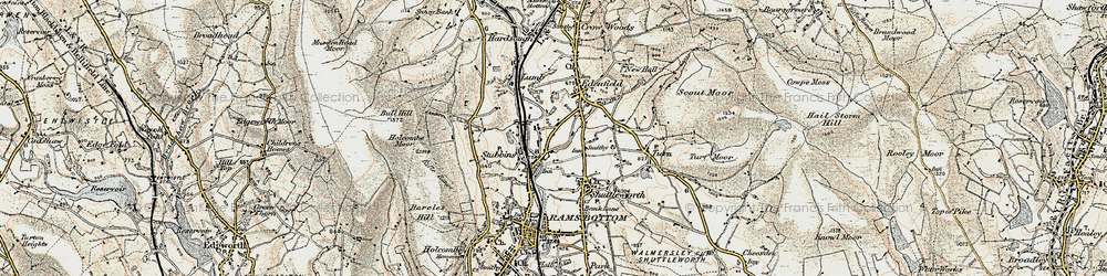 Old map of Chatterton in 1903
