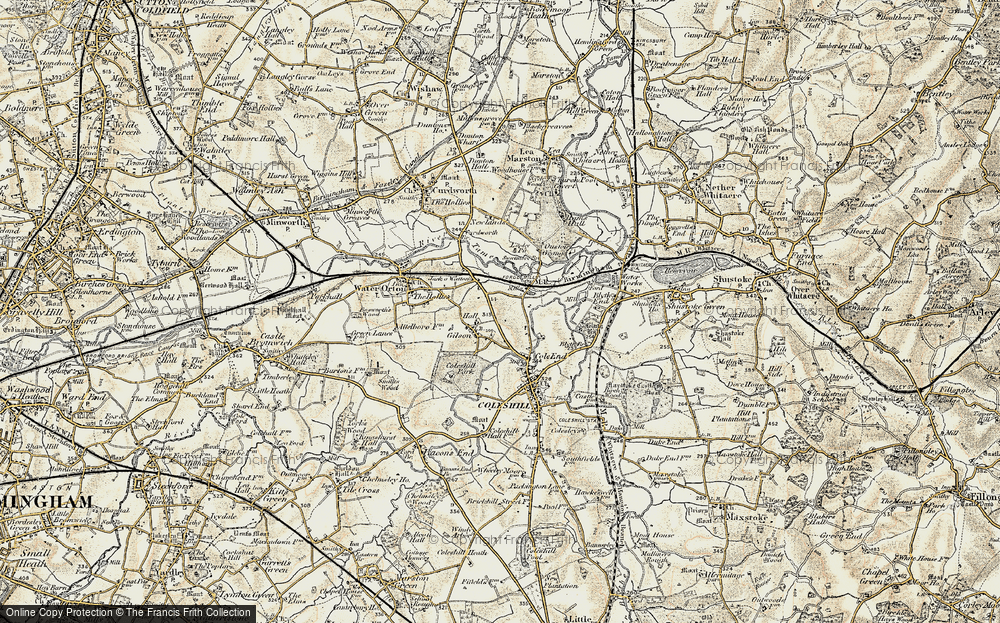 Old Map of Chattle Hill, 1901-1902 in 1901-1902