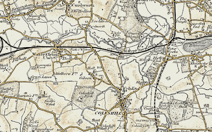 Old map of Chattle Hill in 1901-1902