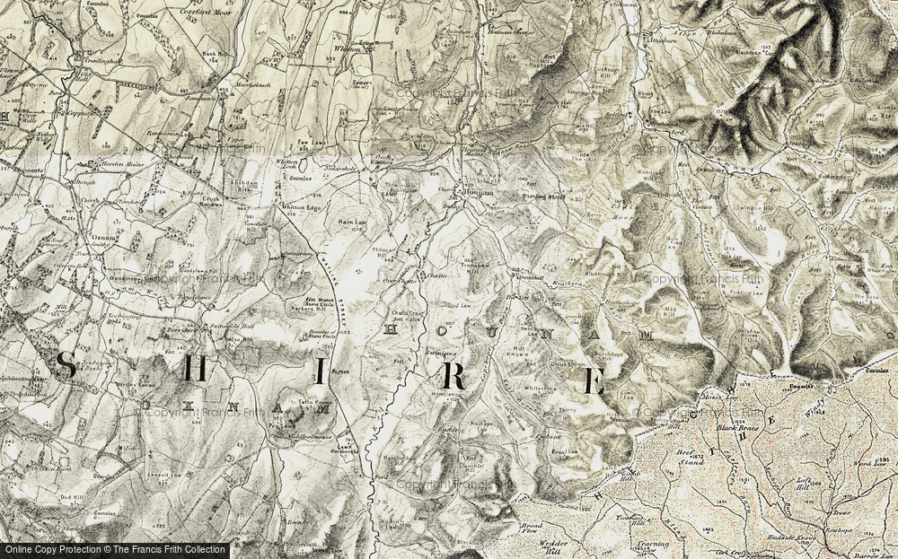 Old Map of Historic Map covering Buchtrig in 1901-1904