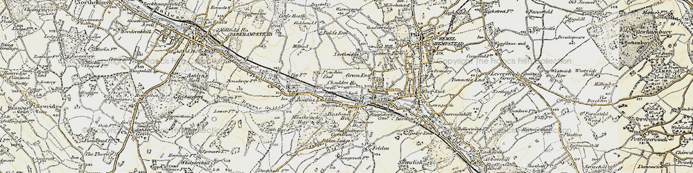 Old map of Chaulden in 1898