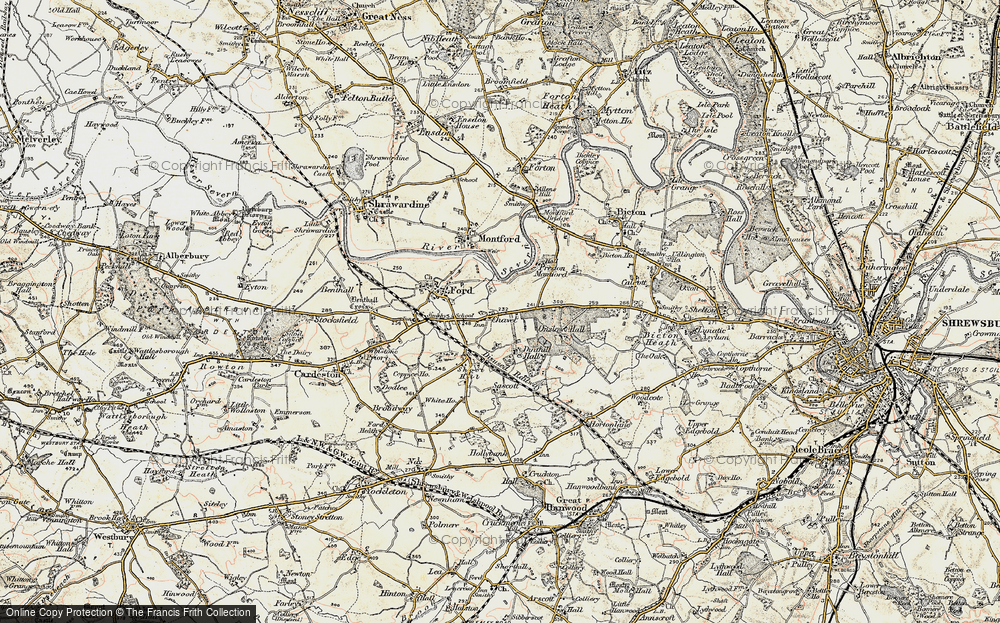 Old Map of Historic Map covering Onslow in 1902