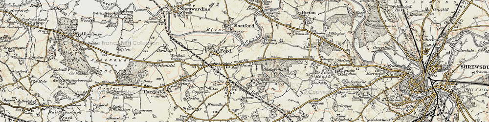 Old map of Chavel in 1902