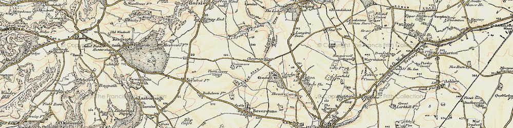 Old map of Ledgemore Bottom in 1898-1900