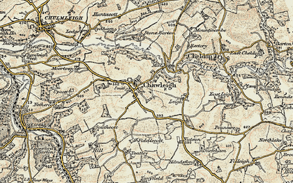 Old map of Chawleigh in 1899-1900