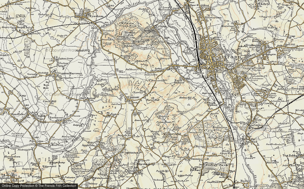 Old Map of Historic Map covering Whitebarn in 1897-1899