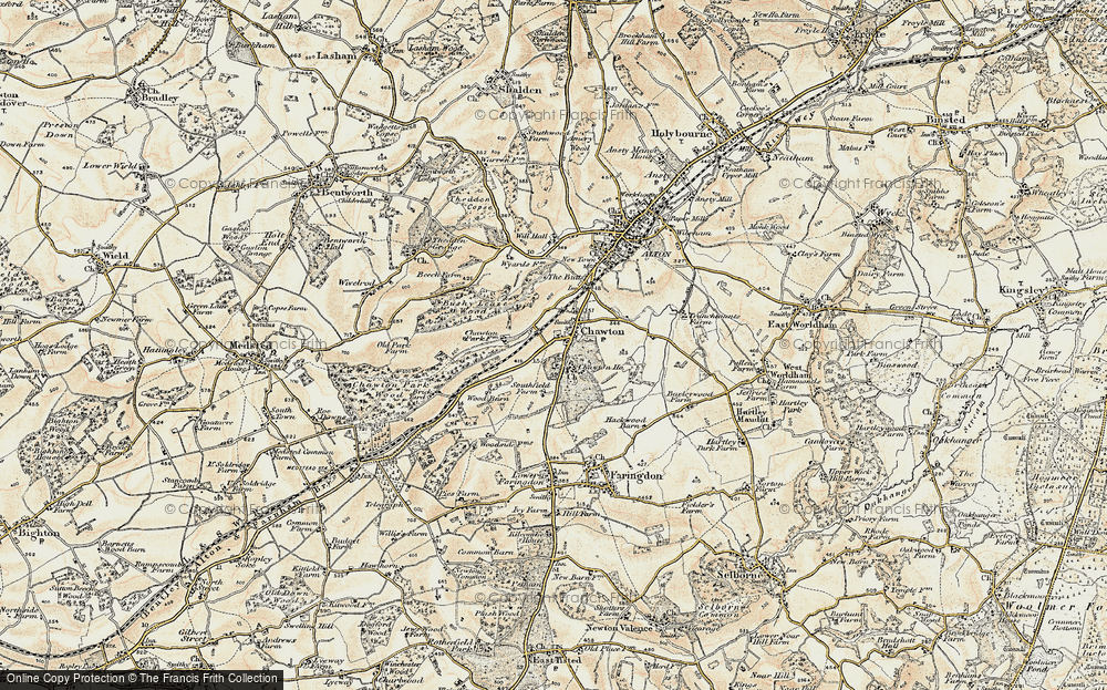 Old Map of Chawton, 1897-1900 in 1897-1900