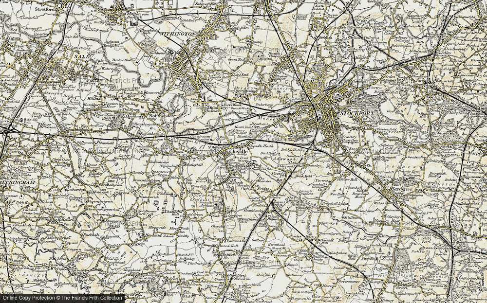 Old Map of Cheadle, 1903 in 1903