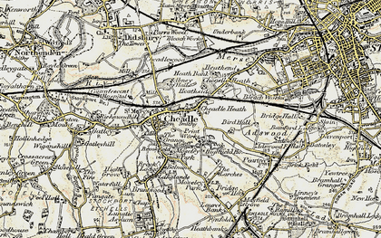 Old map of Cheadle in 1903