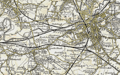 Old map of Cheadle Heath in 1903