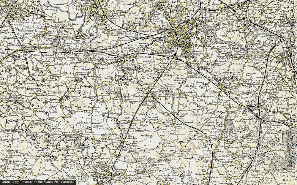 Old Map of Cheadle Hulme, 1903 in 1903