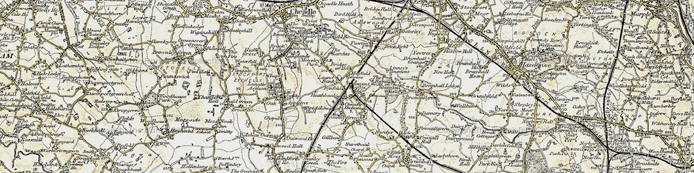 Old map of Cheadle Hulme in 1903
