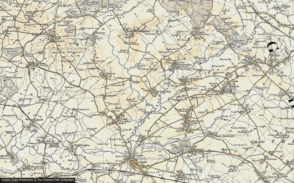 Old Map of Chearsley, 1898 in 1898