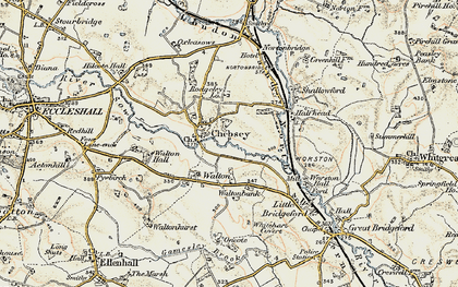Old map of Chebsey in 1902