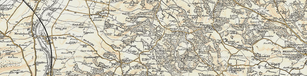 Old map of Braziers Common in 1897-1900