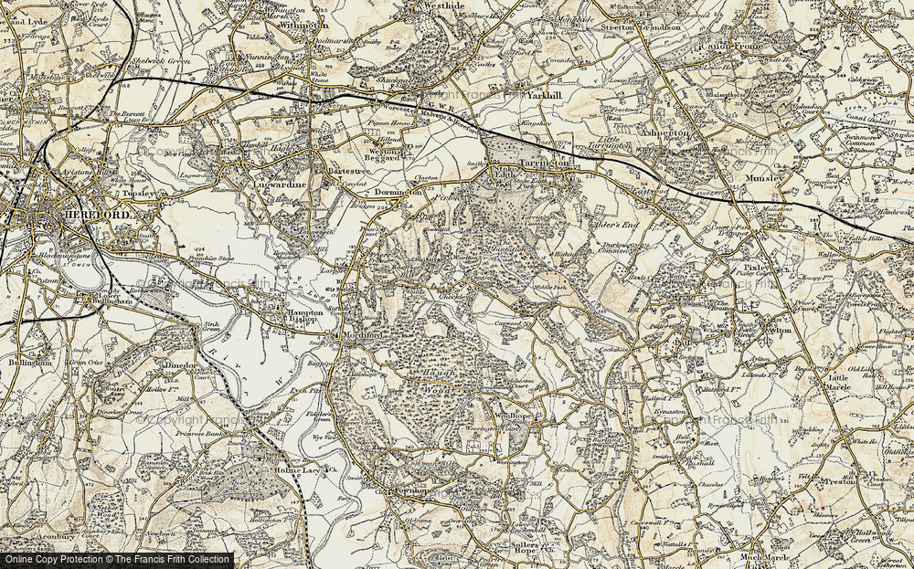 Old Map of Checkley, 1899-1901 in 1899-1901