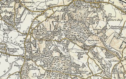 Old map of Checkley in 1899-1901